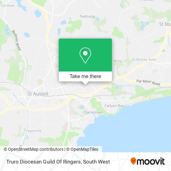 Truro Diocesan Guild Of Ringers map