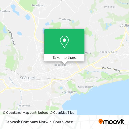 Carwash Company Norwic map