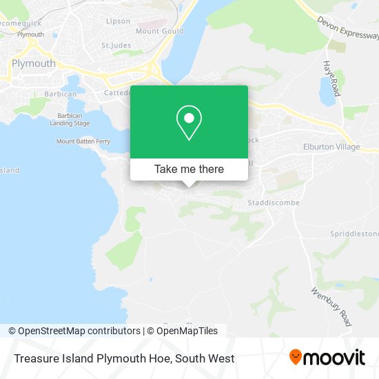 Treasure Island Plymouth Hoe map