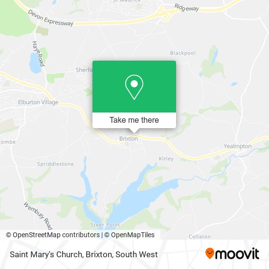 Saint Mary's Church, Brixton map