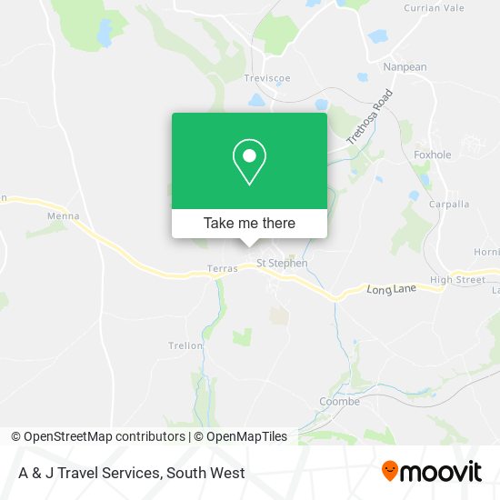 A & J Travel Services map