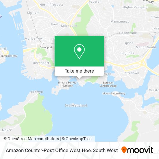 Amazon Counter-Post Office West Hoe map