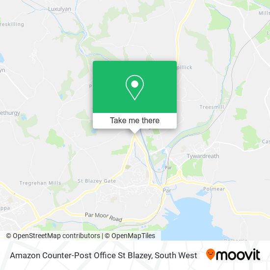 Amazon Counter-Post Office St Blazey map