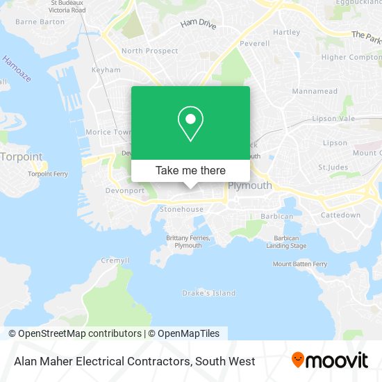 Alan Maher Electrical Contractors map