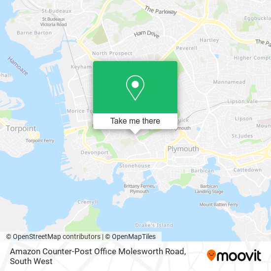 Amazon Counter-Post Office Molesworth Road map