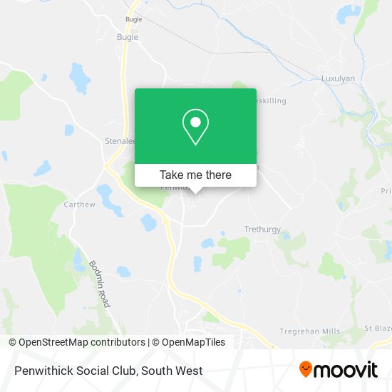 Penwithick Social Club map