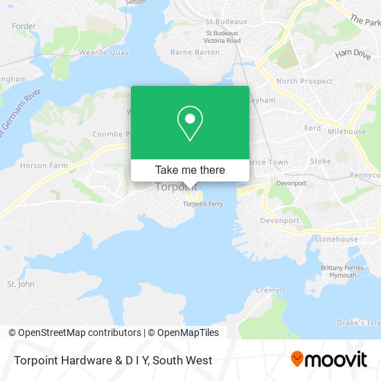 Torpoint Hardware & D I Y map