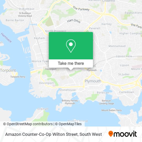 Amazon Counter-Co-Op Wilton Street map
