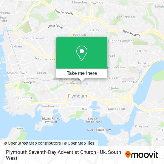 Plymouth Seventh-Day Adventist Church - Uk map