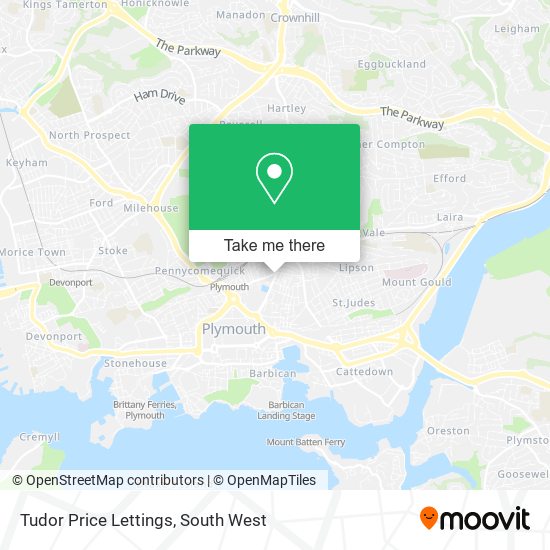 Tudor Price Lettings map