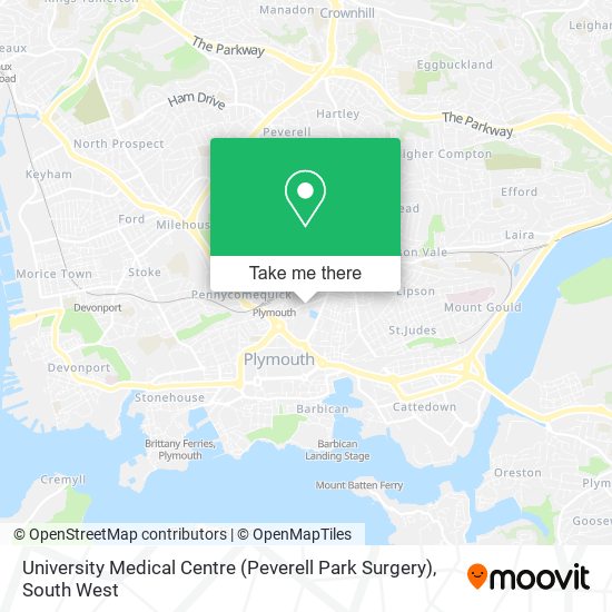 University Medical Centre (Peverell Park Surgery) map