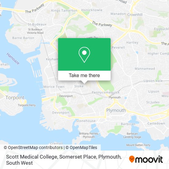 Scott Medical College, Somerset Place, Plymouth map