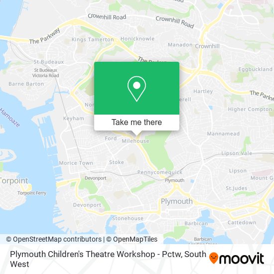Plymouth Children's Theatre Workshop - Pctw map