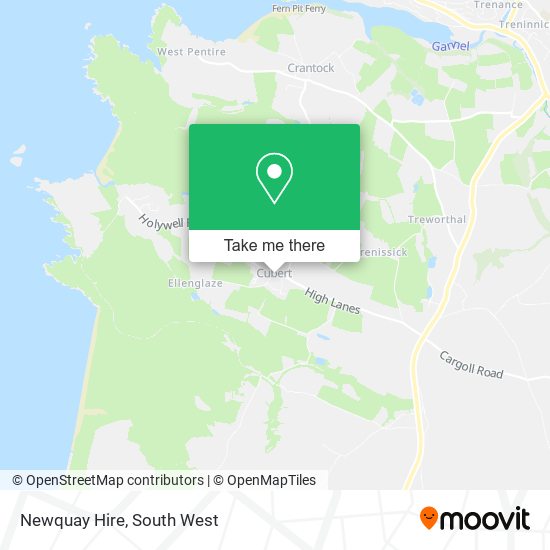 Newquay Hire map