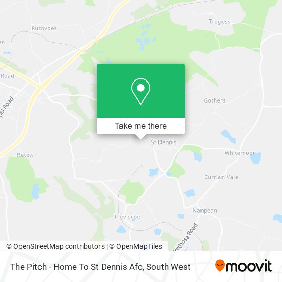 The Pitch - Home To St Dennis Afc map