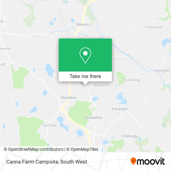 Canna Farm Campsite map