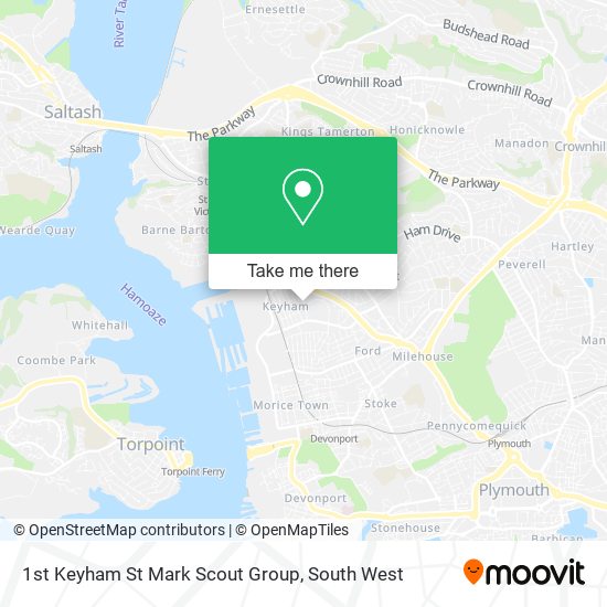 1st Keyham St Mark Scout Group map