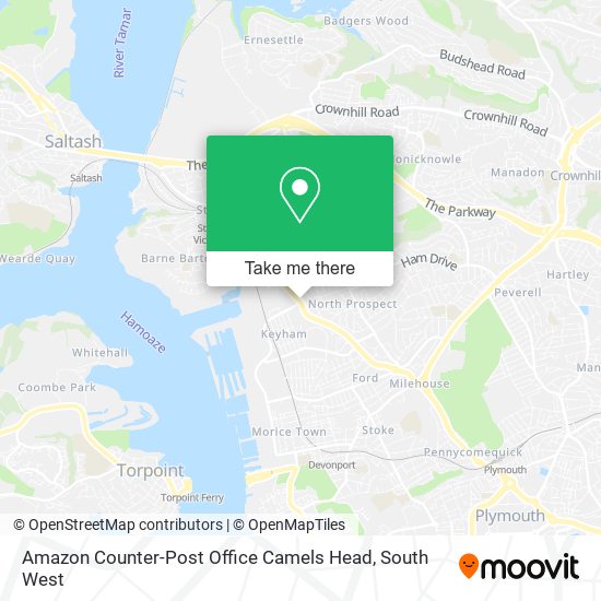 Amazon Counter-Post Office Camels Head map