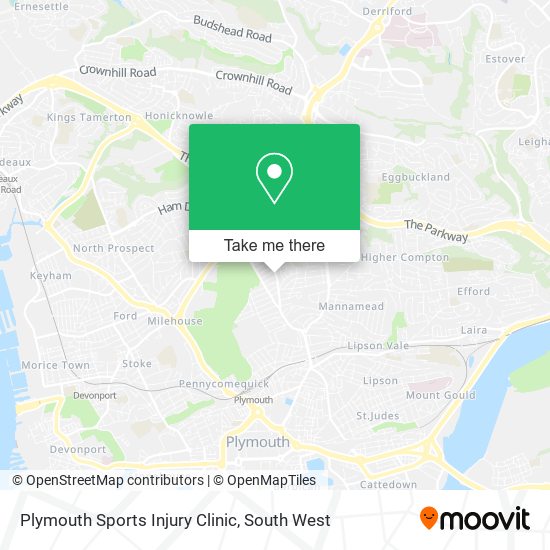Plymouth Sports Injury Clinic map