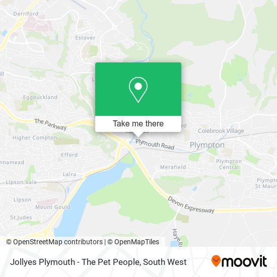 Jollyes Plymouth - The Pet People map