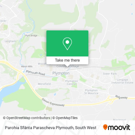 Parohia Sfânta Parascheva Plymouth map