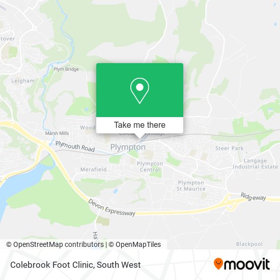 Colebrook Foot Clinic map