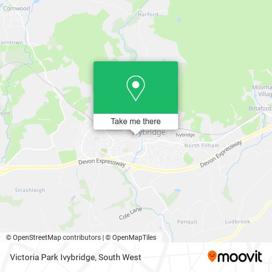 Victoria Park Ivybridge map