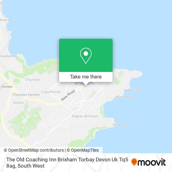 The Old Coaching Inn Brixham Torbay Devon Uk Tq5 8ag map