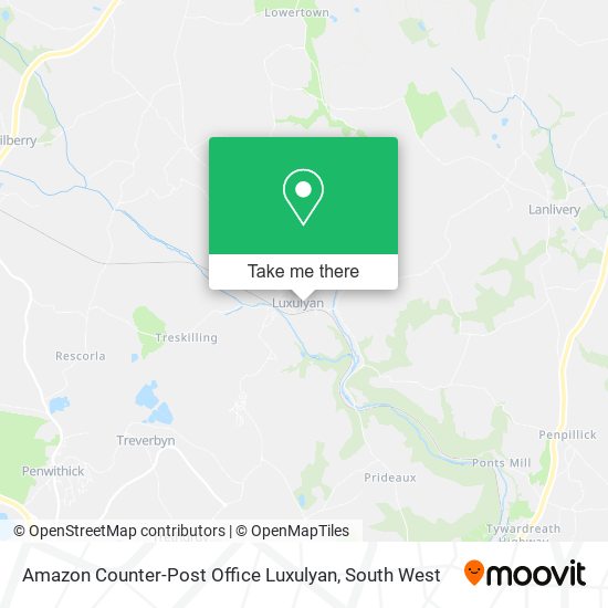 Amazon Counter-Post Office Luxulyan map