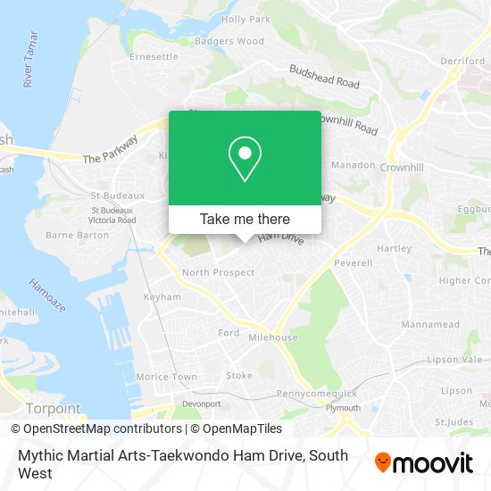 Mythic Martial Arts-Taekwondo Ham Drive map