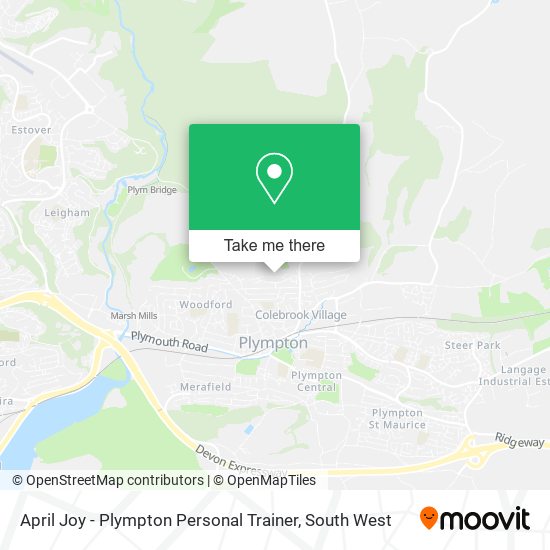 April Joy - Plympton Personal Trainer map