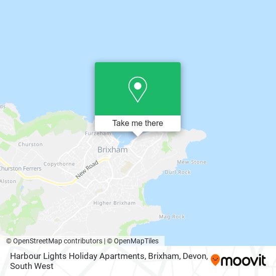 Harbour Lights Holiday Apartments, Brixham, Devon map