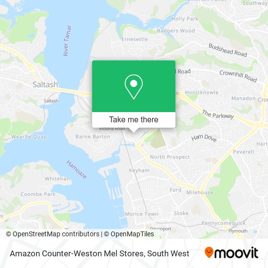 Amazon Counter-Weston Mel Stores map