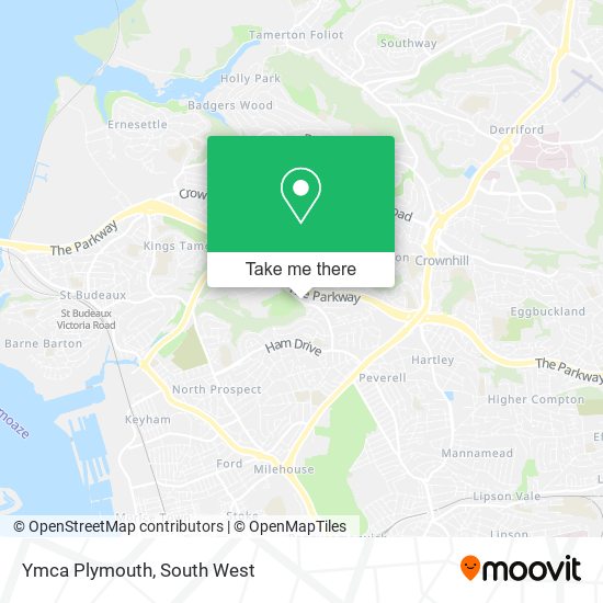 Ymca Plymouth map