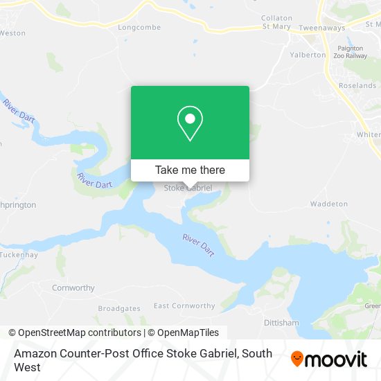 Amazon Counter-Post Office Stoke Gabriel map