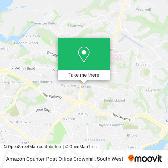 Amazon Counter-Post Office Crownhill map