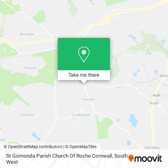 St Gomonda Parish Church Of Roche Cornwall map