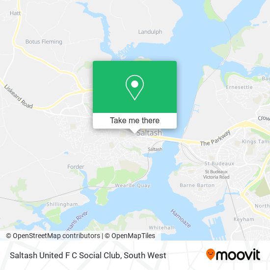 Saltash United F C Social Club map