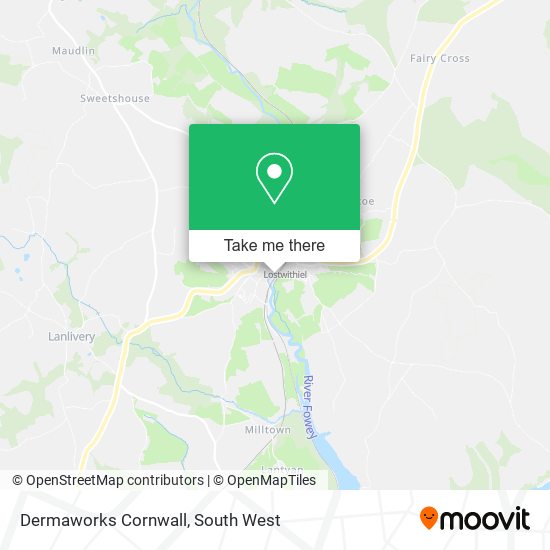 Dermaworks Cornwall map