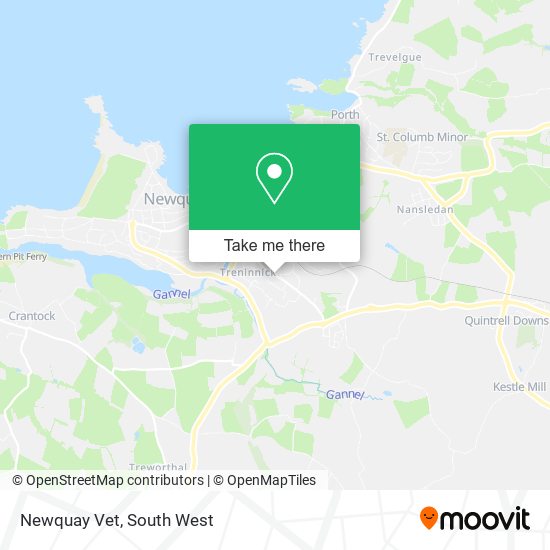 Newquay Vet map