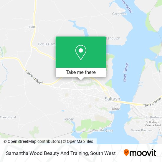 Samantha Wood Beauty And Training map