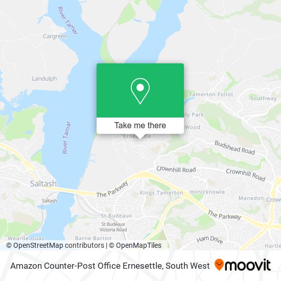 Amazon Counter-Post Office Ernesettle map