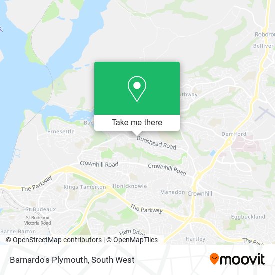 Barnardo's Plymouth map