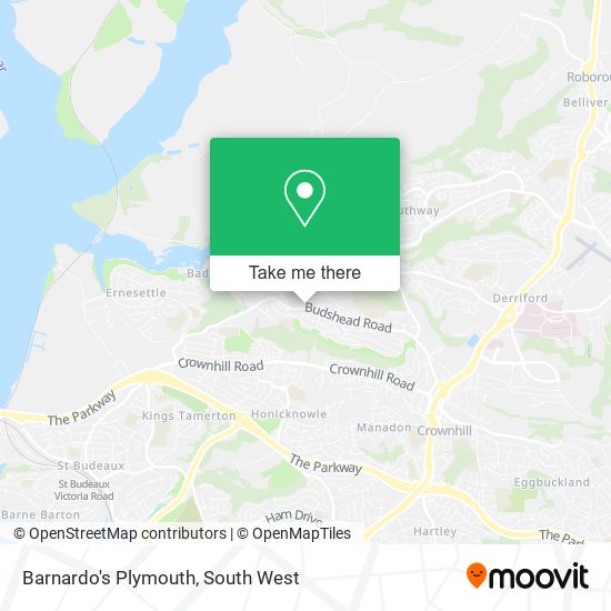 Barnardo's Plymouth map