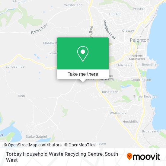 Torbay Household Waste Recycling Centre map