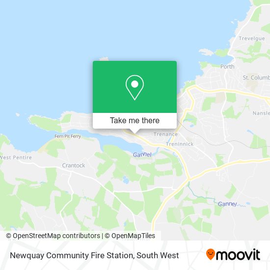 Newquay Community Fire Station map