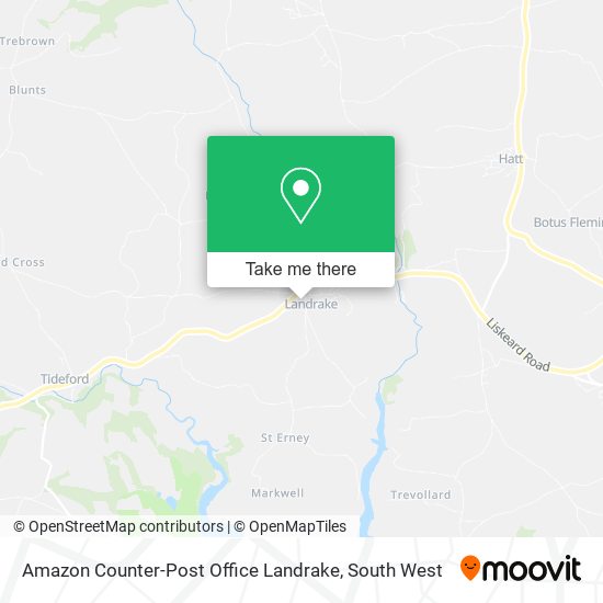 Amazon Counter-Post Office Landrake map