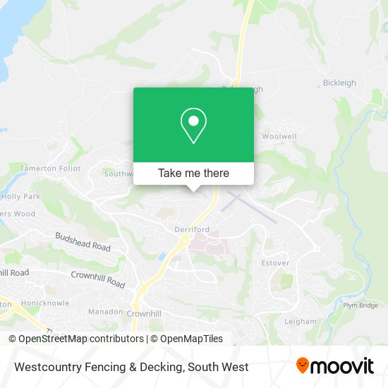 Westcountry Fencing & Decking map