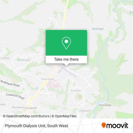 Plymouth Dialysis Unit map