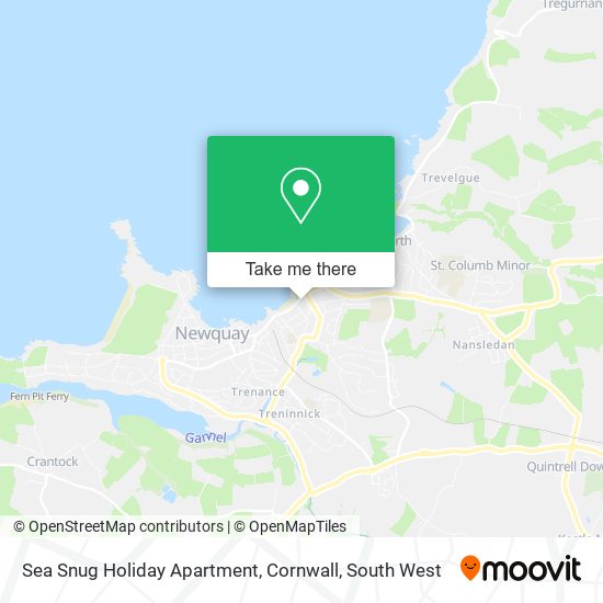 Sea Snug Holiday Apartment, Cornwall map